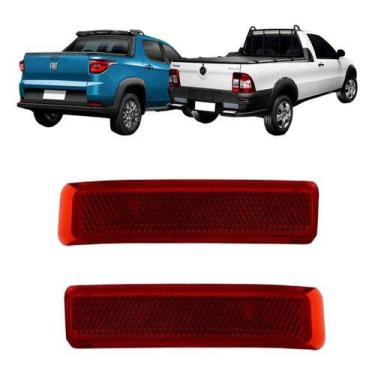 Imagem de Par refletor parachoque traseiro strada 2004 2005 2006 2007 2008 2009 