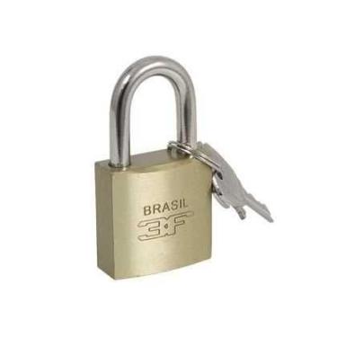 Imagem de Cadeado Latonado Oxidado 45mm - 3F - 3F - FERRAGENS DO BRASIL