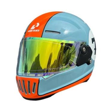 Imagem de Capacete De Moto Vintage Retrô Aberto Certificado DOT Para Verão - Cas