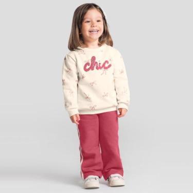 Imagem de Conjunto infantil menina de lacinhos Brandili, 3, Natural