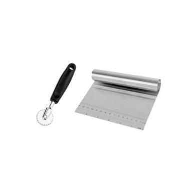 Imagem de Cortador de Massas Pastel e Espatula Aço Inox Raspa Multiuso - CASACHA