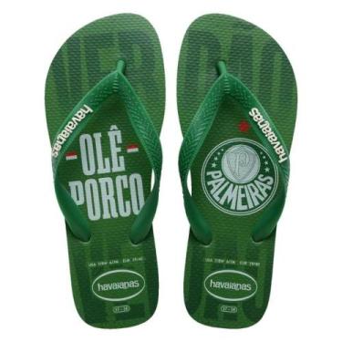 Imagem de Chinelo Havaianas Top Times Palmeiras Verde Pátria Olé Porco - Unissex