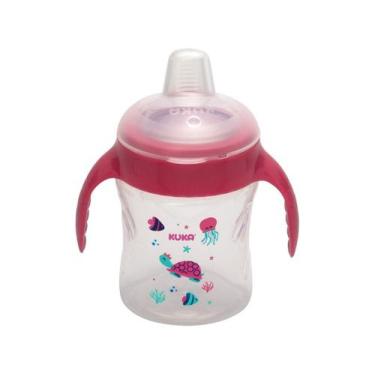 Imagem de Copo Infantil Treinamento Com Alça 200ml Rosa Kuka , Rosa