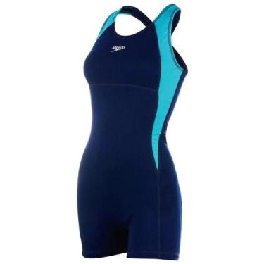 Imagem de Macaquinho Speedo Cross 179113 - Adulto, GG, Marinho