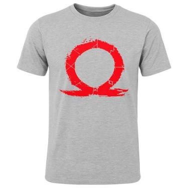 Imagem de Camiseta Cinza God Of War Estampada Omega Nerd Geed Tamanho M - Playst