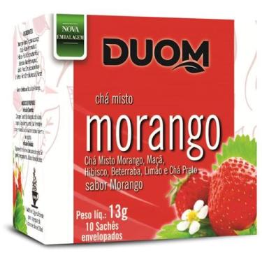 Imagem de Chá Misto de Morango 10 Sachês 13g Duom