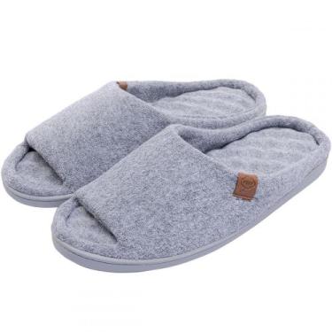 Imagem de Pantufa Aberta Anatômica Elegance em Atoalhado - Mescla - 41/42, Mescl