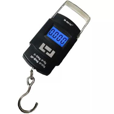 Imagem de Balança digital 10g-50kg alta precisão p/ pesca e bagagem b-tek bm-a08