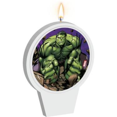 Imagem de Vela Hulk Decoração Festa topo bolo aniversário - Regina Festas ltda
