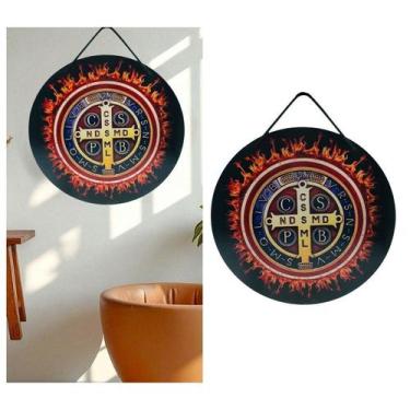 Imagem de Enfeite Mandala Medalha de São Bento Parede e Porta - FORNECEDOR 15