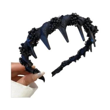 Imagem de Pente De Cabelo Feminino Marrom De Resina Com Dentes Ondulados E Desig