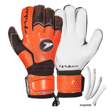 Imagem de Luva de Goleiro Poker Ortho Vulcan, Vermelho, Preto, 08