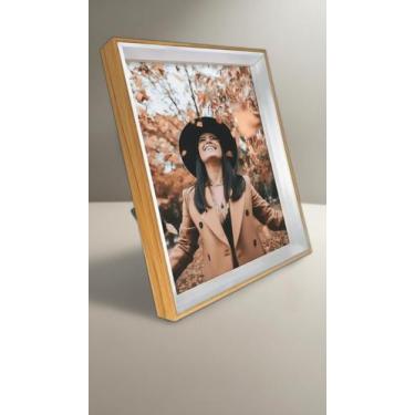 Imagem de Porta Retrato Profundo 20x25cm MDF e Vidro Marrom - Congratulations St