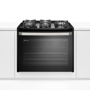 Imagem de Fogão de Embutir Electrolux 5 bocas Preto Experience Mesa Vidro, Grill e PerfectCook360 FE5EB - 220V