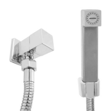 Imagem de Ducha Higiênica Completa Quadrado Cromada Luxo - Alpha Hidrometais