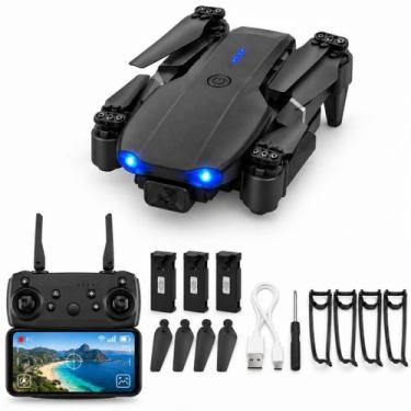 Imagem de Drone MW F198 Câmera Dupla 4K Estável Dobrável Controle Fotos Vídeos F