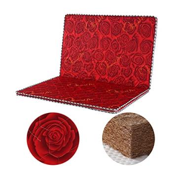 Imagem de Colchão dobrável portátil, 2 colchões, esponja de alta elasticidade, portátil, espessa, 5 cm, para colchão único, duplo, casa, escola, vermelho, 90 x 200 cm