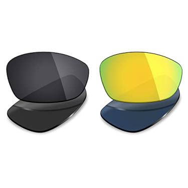 Imagem de 2 pares de lentes polarizadas de substituição da Mryok para óculos de sol Oakley Blender – Opções
