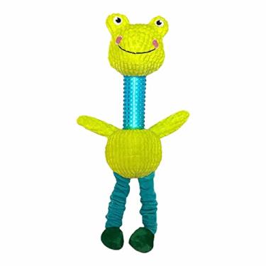 Imagem de Brinquedos De Pelúcia Para Cães Sapo 50 cm Mordedor Puxa e Estica