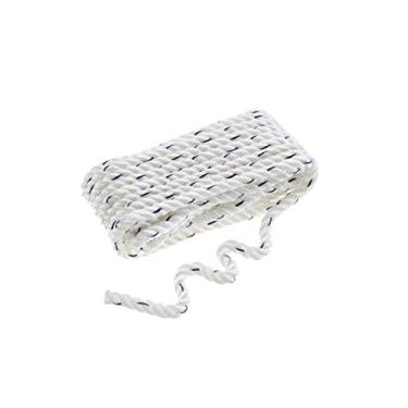 Imagem de Seachoice 47521 Premium linha de base de nylon torcido de 3 fios com rastreador, branco com traçador azul, 0,95 cm x 6 m, tala de olhos de 25 cm
