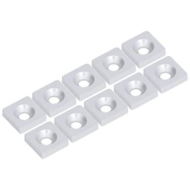 Imagem de Tampas de extremidade de perfil de alumínio YWBL-WH 2020 Tampas de extremidade de furo único para máquina CNC de estrutura de perfis - 10 peças (prata), peças de movimento linear