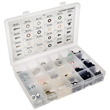 Imagem de Dorman Bandeja de troca de óleo 030-545, 4 plugues de ponta piloto, 14 juntas e 6 protetores contra respingos, 450 peças