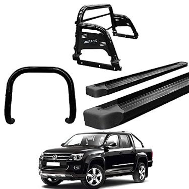 Imagem de Kit Quebra Mato+Estribo Per+Santo Ant H3 AMAROK CD PRETO