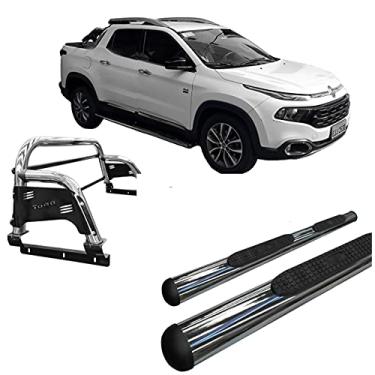 Imagem de Hozz Kit Estribo Oval + Santo Antônio FIAT TORO CROMADO