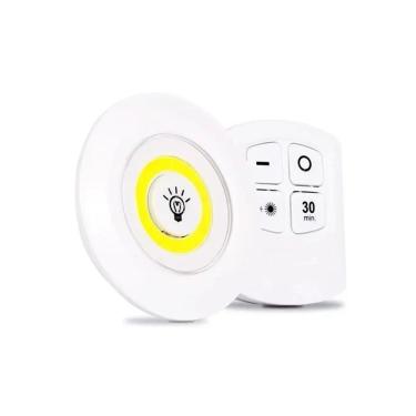 Imagem de Kit 3 Lampada Luminaria Led Spot Sem Fio Controle Remoto