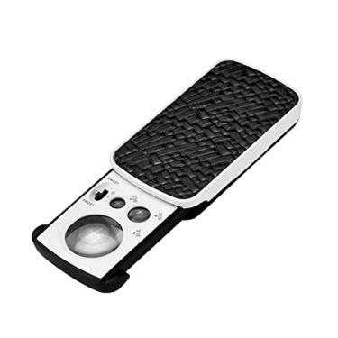 Imagem de Kit de acessórios para microscópio 30 X 60 X 90 X Microscópio de laço de lente de vidro com slides de microscópio LED (cor : preto)