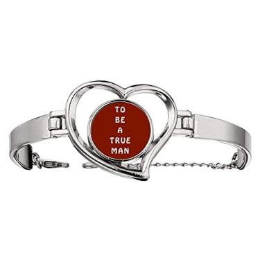 Imagem de N/A N/A Bracelete Become True Man Love Future Pulseira Coração Joia Fio Pulseira Pulseira, medium, metal