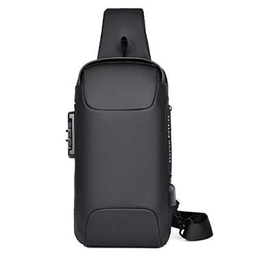 Imagem de bolsa de peito bolsa de ombro bolsa esportiva bolsa de mensageiro multifuncional para homens-LYQQ