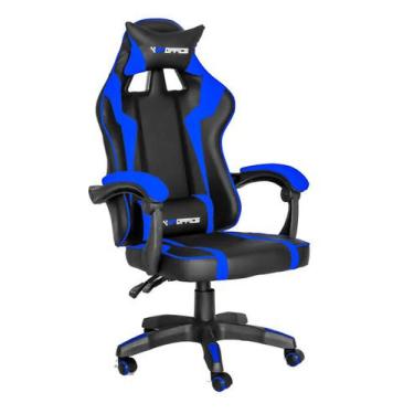 Imagem de Cadeira Office Gamer - Hds - Azul - Gran Bazar Cadeiras