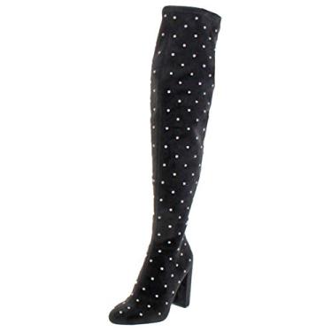 Imagem de Jessica Simpson Bota feminina Bressy Fashion, Camurça preta, 6.5