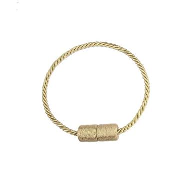 Imagem de 1 peça Cortina Magnética Acessórios para Sala Cilindro Bola Suspensa Suporte para Janela Corda Corda Corda Decoração Dourado, 2 Peças