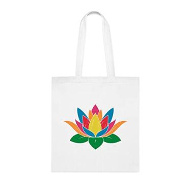 Imagem de Sacola de lótus, presente de lótus, bolsa de ombro de lótus, sacos reutilizáveis de lótus, ideia de presente de cesta de natal de aniversário, presente para ela, presente para ele,