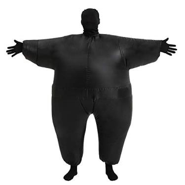 Imagem de Fantasia inflável de baile de máscaras, macacão de corpo inteiro, Preto, tamanho �nico
