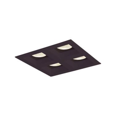 Imagem de Spot de Embutir Newline Flat para 4 Lâmpadas AR70 GU10 Bivolt Preto