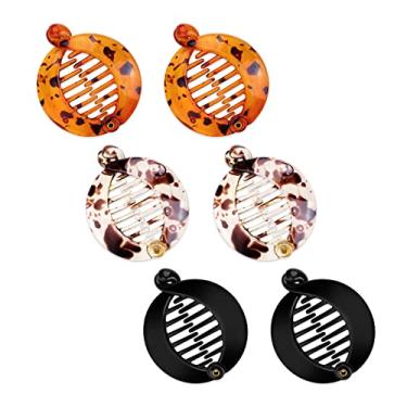 Imagem de Molain 6 peças de grampos de cabelo banana mini pentes de cabelo de banana resina rabo de peixe clipe de cabelo pentes acessórios de cabelo para mulheres meninas (multicolorido)