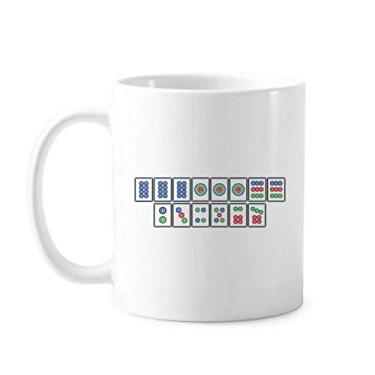 Imagem de Flush Suit Mahjong Tiles Caneca Cerâmica Café Porcelana Copos de Mesa