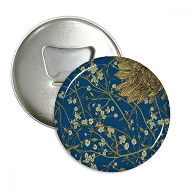 Imagem de Abridor de garrafas de flor de crisântemo pintado à mão emblema multifuncional