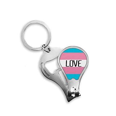 Imagem de Chaveiro abridor de cortador de unhas Love Transgênero LGBT Support Tesoura