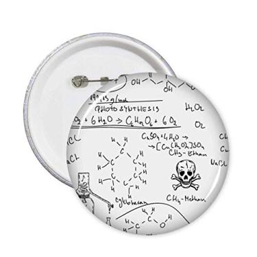 Imagem de Cálculo de química orgânica para experimento com broches de crachá, decoração de acessórios, 5 peças