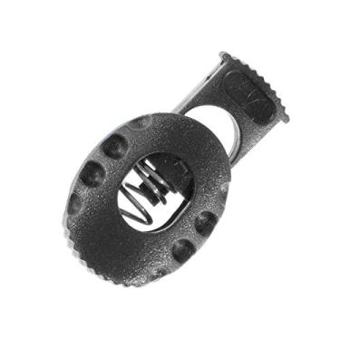 Imagem de Interruptor de trava de corda tartaruga (preto, pacote com 100) - Cordão de plástico com molas resistentes