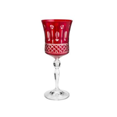 Imagem de Taça Cristal Ecológico Lapidado Para Vinho Grace Ruby 250 Ml  Bohemia