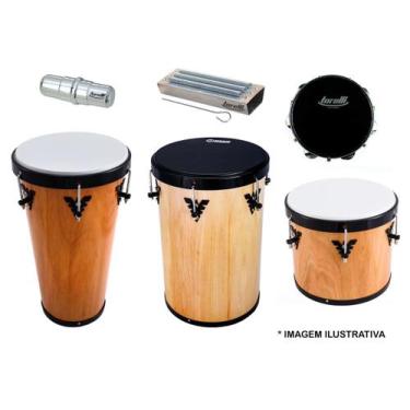 Imagem de Kit Instrumentos Samba Rebolo Timba Repique Pandeiro - Phx