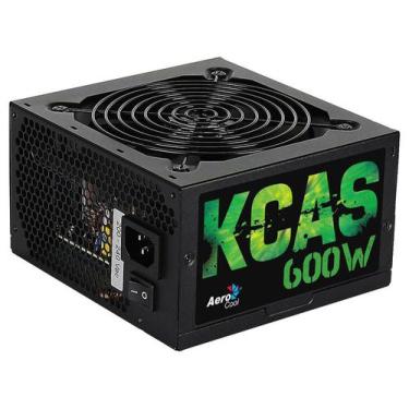 Imagem de Fonte 600W Aerocool Kcas - Pfc Ativo - Eficiência 85% - 80 Plus Bronze