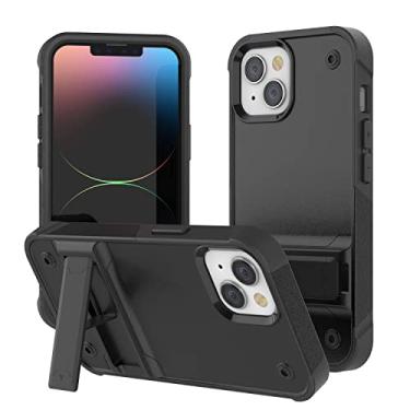 Imagem de PunkCase Capa para iPhone 14 [Reliance Series] Capa protetora híbrida de grau militar com suporte integrado | Melhor proteção contra quedas para iPhone 14 (6,1 polegadas) (2022) [Preta]