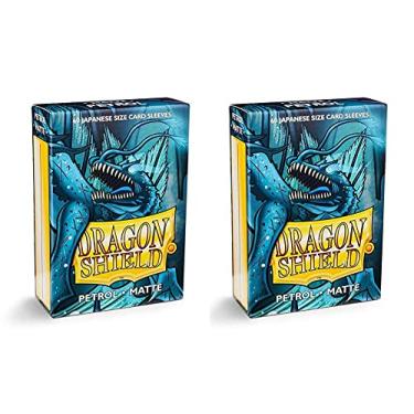 Imagem de Dragon Shield Bundle: 2 Packs of 60 Count Japanese Size Mini Matte Card Sleeves - Matte Petrol