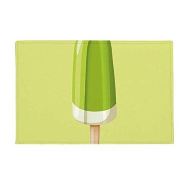 Imagem de DIYthinker Green Mung Bean picolé doce sorvete, tapete antiderrapante para porta de banheiro